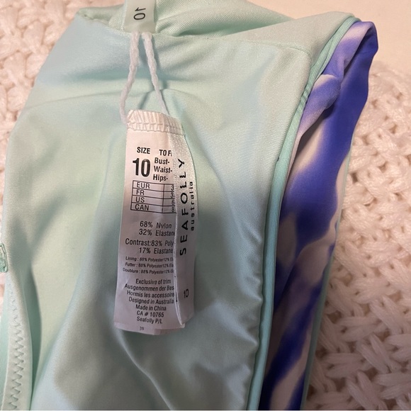 Seafolly Purple Tie Dye Bathing Suit Set - Picture 5 of 7